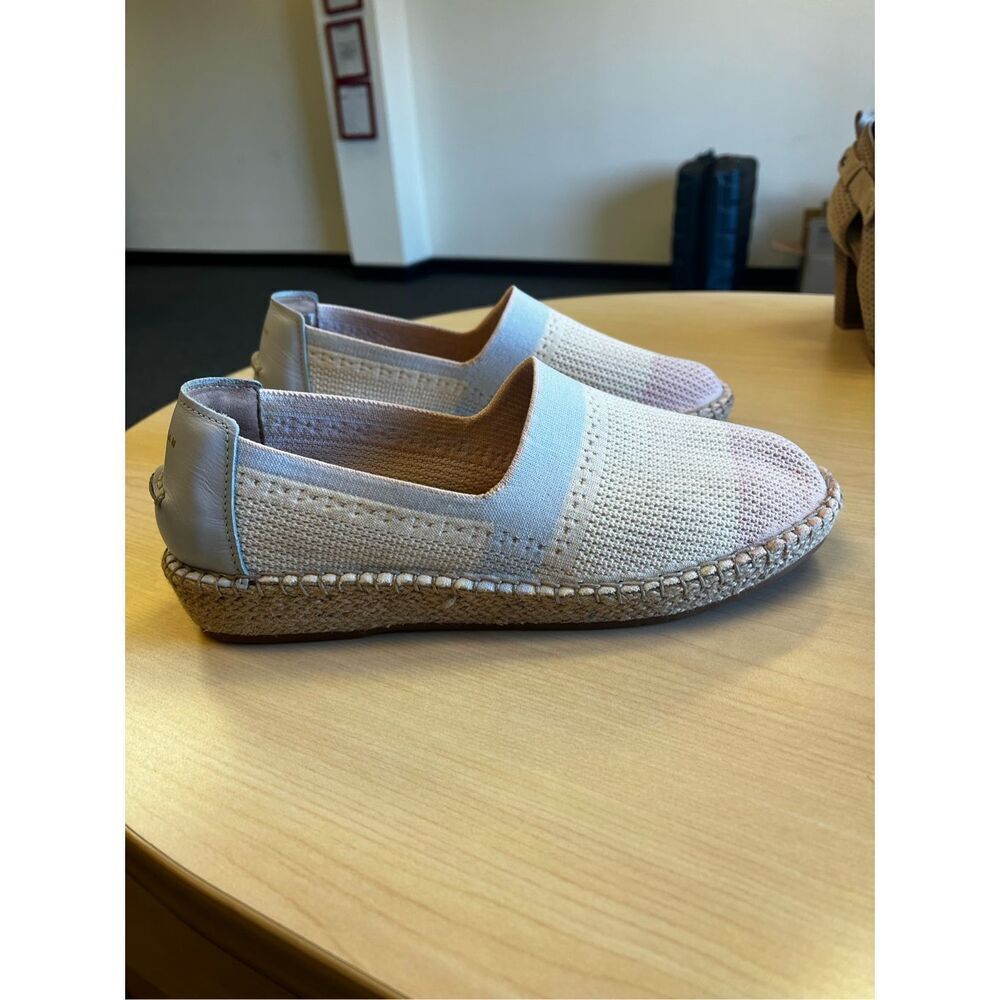 Cole Haan Cloudfeel Stitchlite Espadrille Leather Back Slip On Shoe Halogen Blue